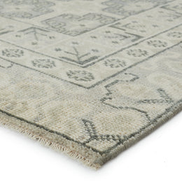 Jaipur Living Stage Hand-Knotted Bordered Ivory/ Green Area Rug
