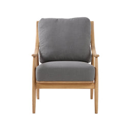 Kinsley Club Chair - Stormy Grey/Natural Frame