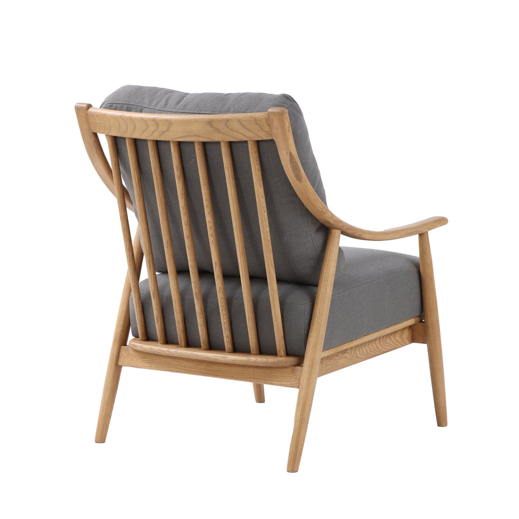 Kinsley Club Chair - Stormy Grey/Natural Frame