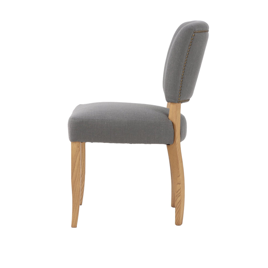 Luther Dining Chair - Stormy Grey/Natural Legs - Set of 2