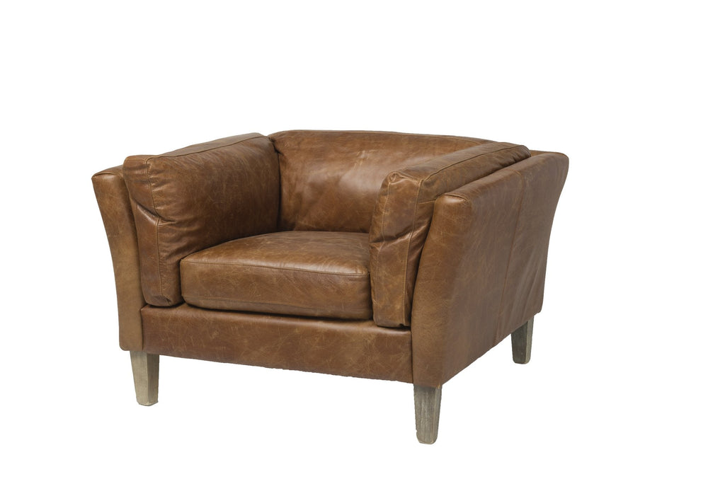 Cartwell Club Chair - Distressed Brown Leather