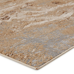 Vibe by Jaipur Living Druzy Abstract Gold/ Gray Runner Rug