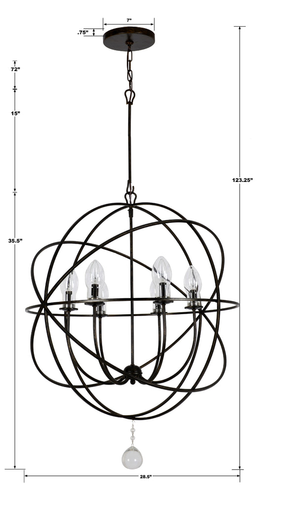 Solaris 6 Light Outdoor Chandelier