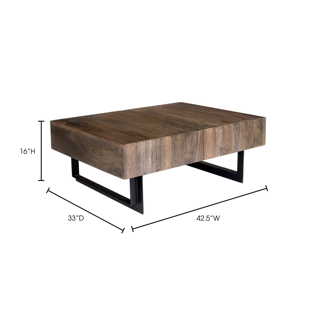 Tiburon Storage Coffee Table, Natural