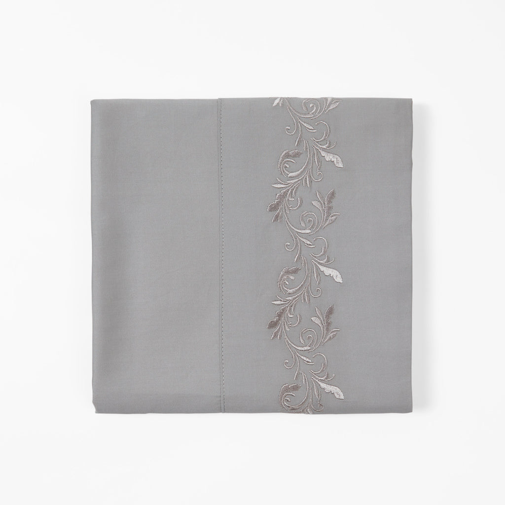 350 TC Gray Sheet Set with Gray Scroll Embroidery, King