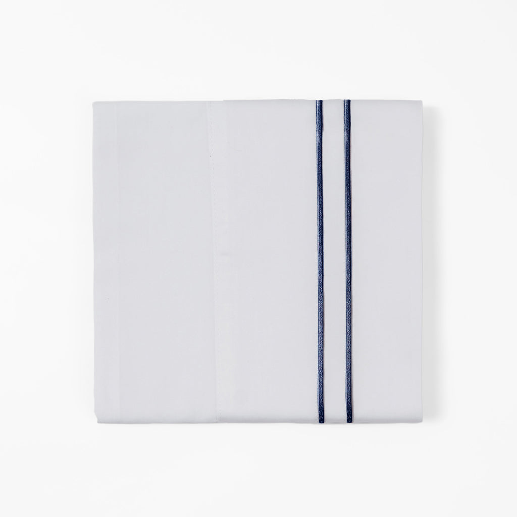 350 TC Embroidery Stripe Sheet Set, King Navy