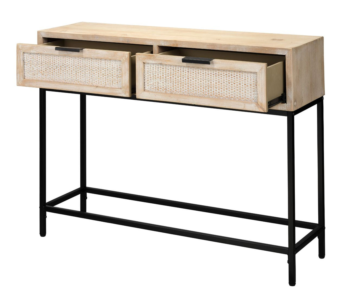 Reed Console Table-Brown
