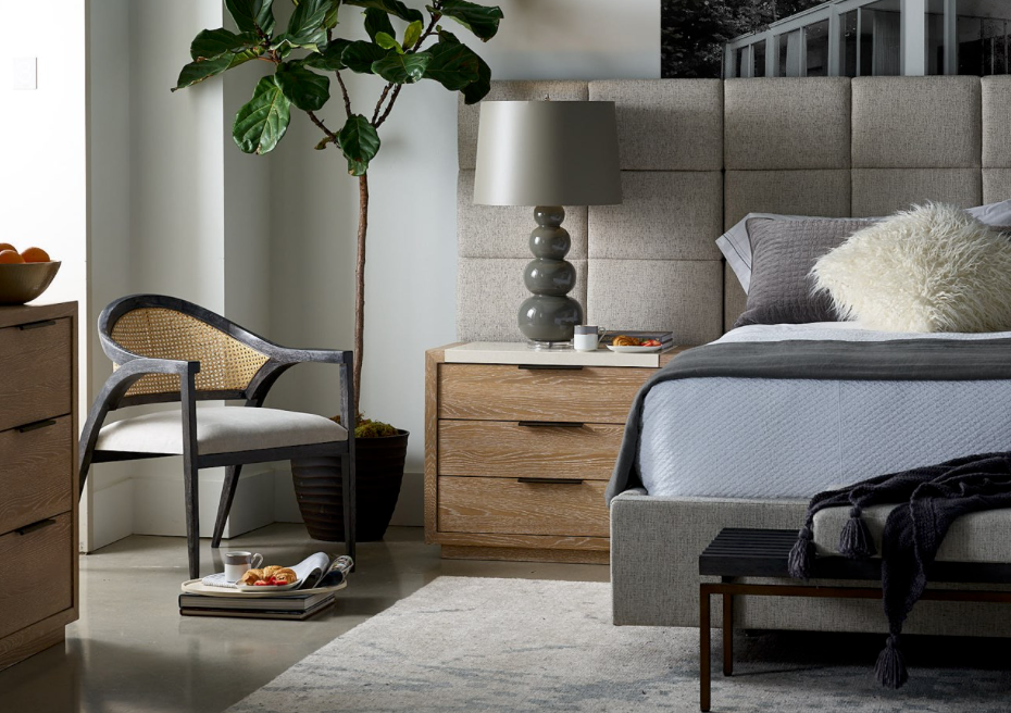 Modern Bacall Bed with Wall Panels