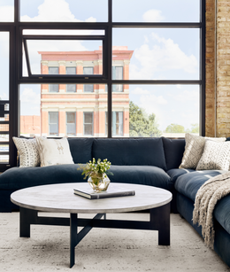 Round Coffee Table with Iron