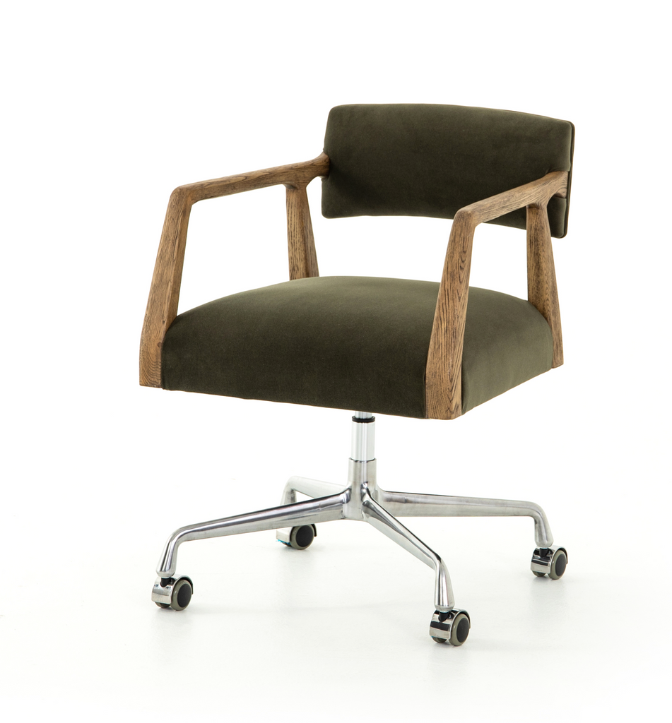 Tyler Desk Chair - Modern Velvet Loden