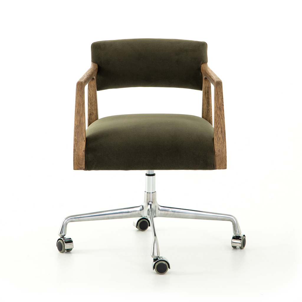 Tyler Desk Chair - Modern Velvet Loden