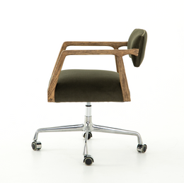 Tyler Desk Chair - Modern Velvet Loden
