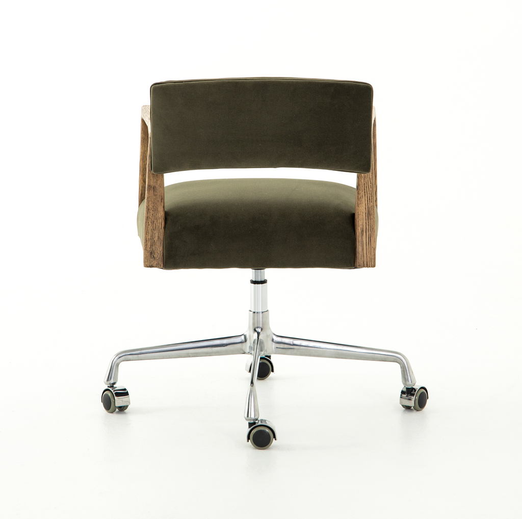 Tyler Desk Chair - Modern Velvet Loden