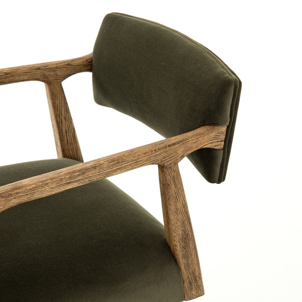 Tyler Desk Chair - Modern Velvet Loden