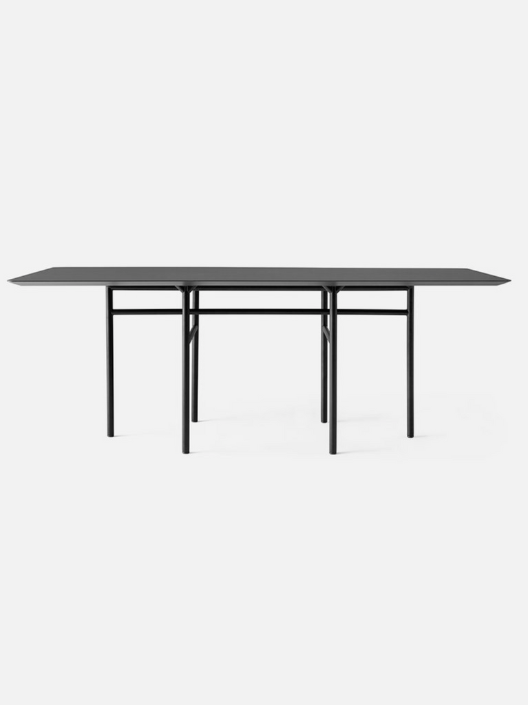 Snaregade Rectangular Table, Black Legs & Charcoal Linoleum Top