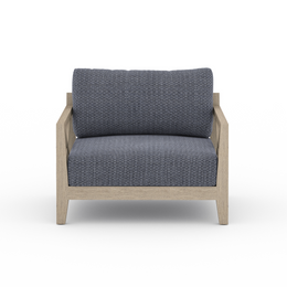 Huntington Outdoor Chair - Washed Brown & Navy