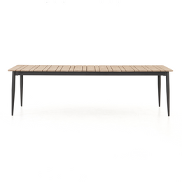 Wyton Outdoor Dining Table Washed Brown - 95"