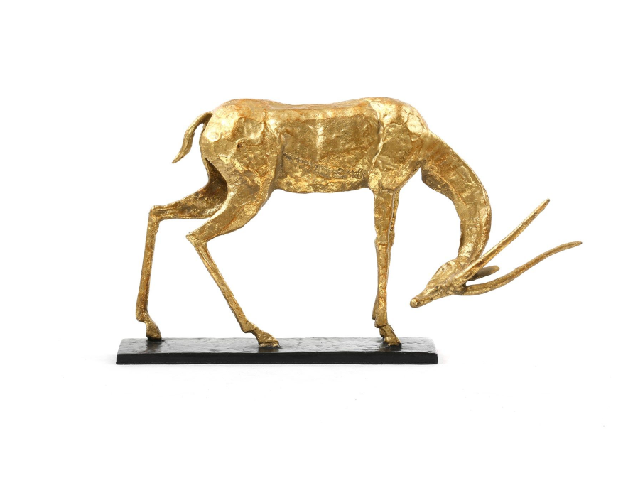Antelope Straight Horn Statue, Gold