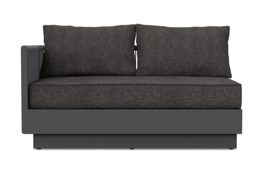 Porto Left Arm Sofa - Charcoal