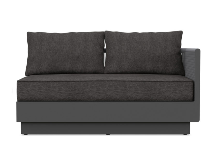 Porto Right Arm Sofa - Charcoal