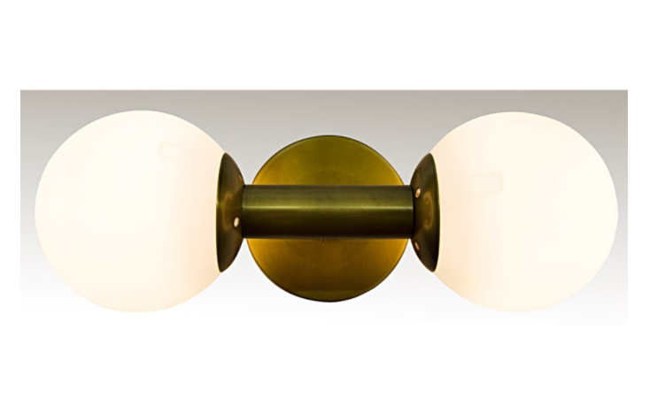 Antiope Sconce, Antique Brass, Metal and Glass