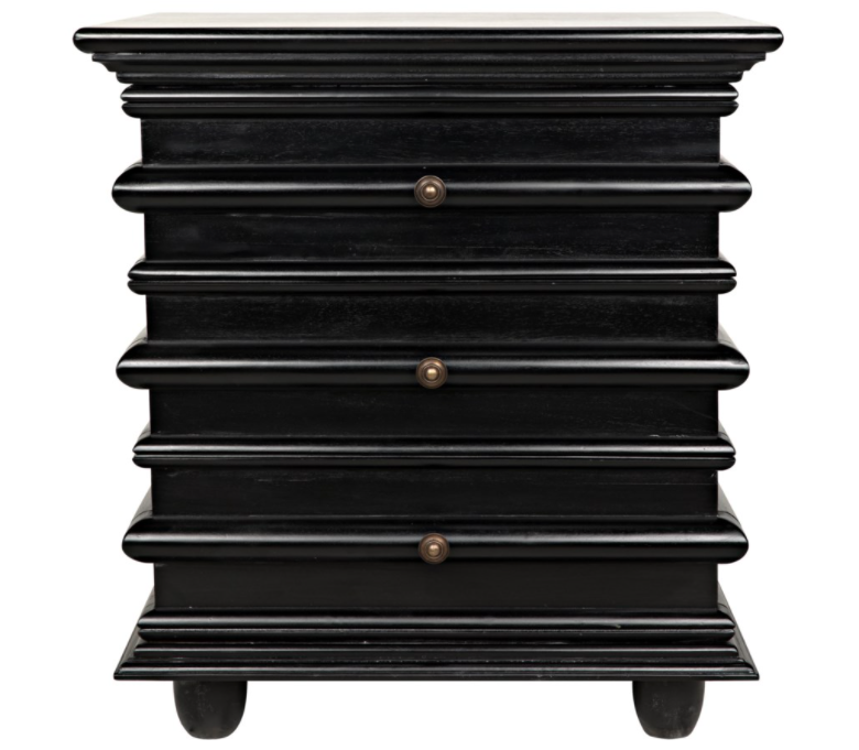 Ascona Side Table, Hand Rubbed Black