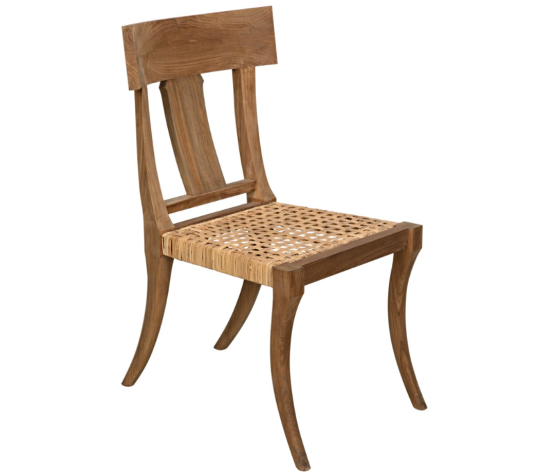 Athena Side Chair, Teak w/Caning