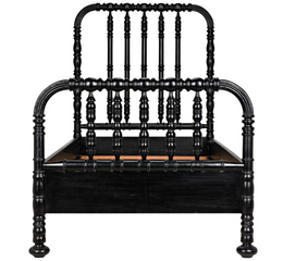 Bachelor Bed, Twin, Hand Rubbed Black