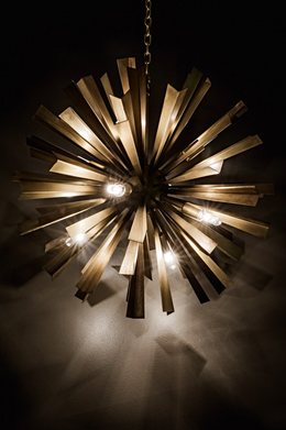 Bero Chandelier, Antique Brass