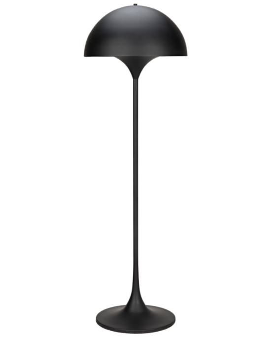 Cataracta Floor Lamp, Black Metal