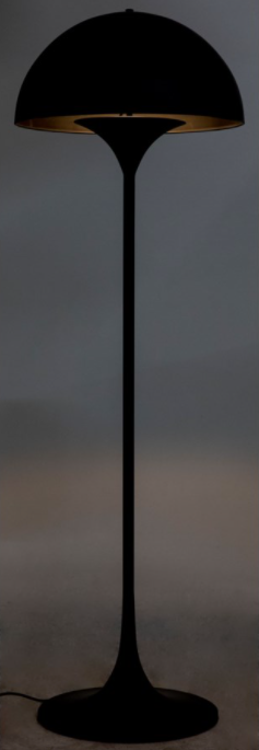 Cataracta Floor Lamp, Black Metal