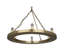 Ciro Chandelier, Antique Brass