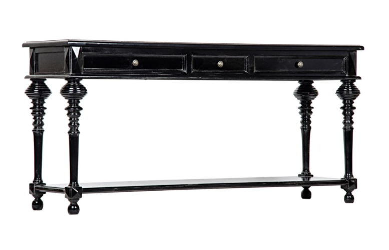 Colonial Sofa Table, Black