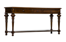 Colonial Sofa Table, Distressed Brown