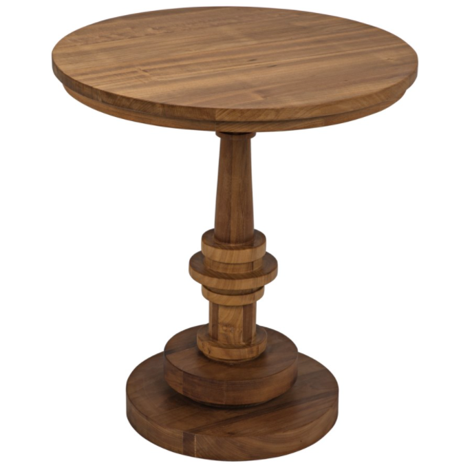 Comodo Side Table, Gold Teak