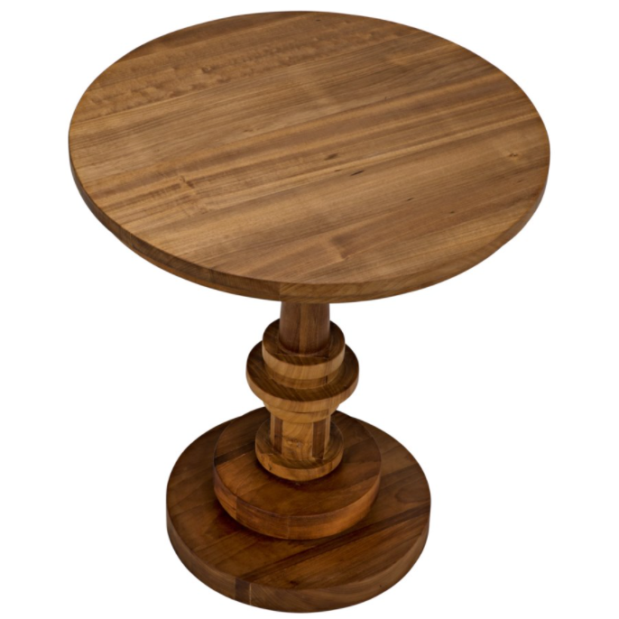 Comodo Side Table, Gold Teak