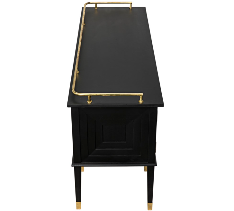 Conveni Sideboard with Brass Detail, Charcoal