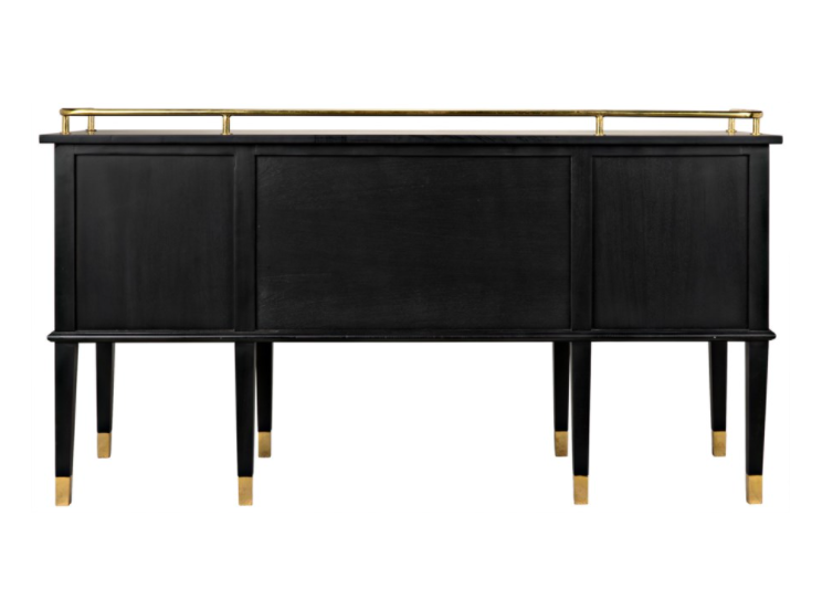 Conveni Sideboard with Brass Detail, Charcoal