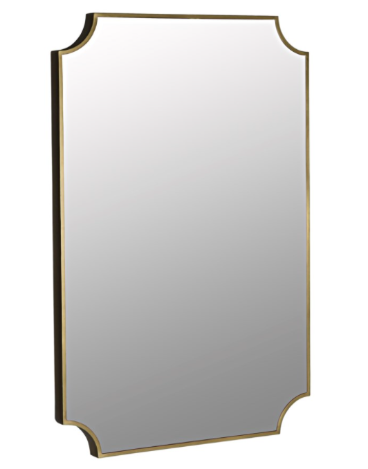 Convexed Mirror, Metal Antique Brass