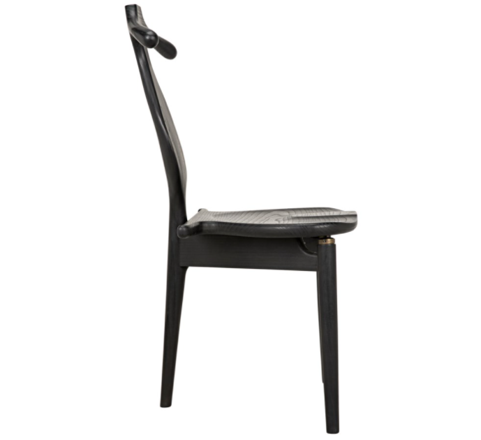 Figaro Chair with Jewelry Box, Charcoal Black