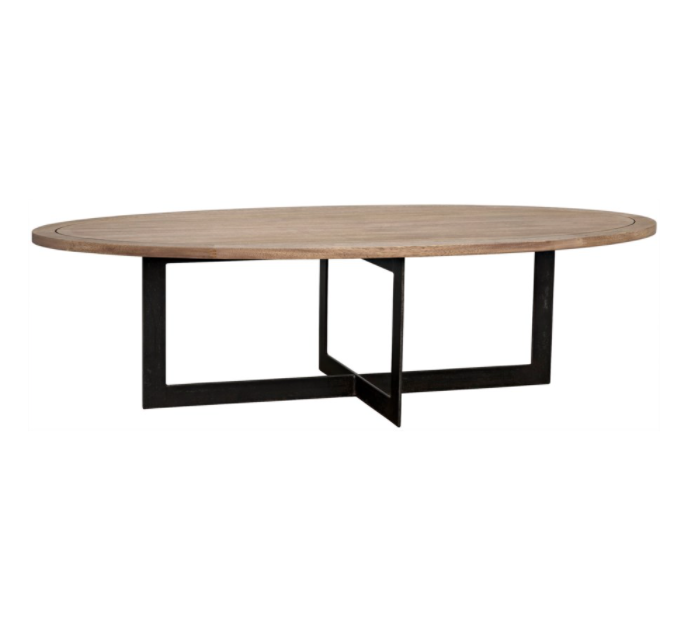 Gauge Coffee Table, Metal, Washed Walnut