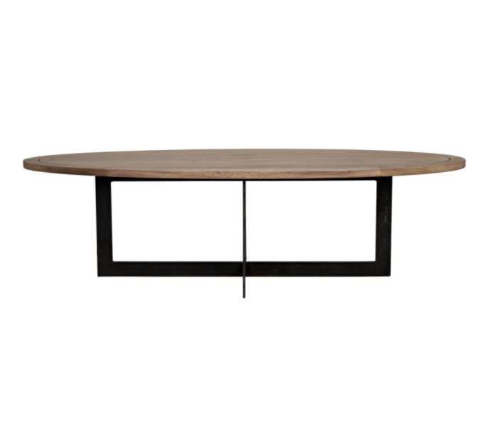 Gauge Coffee Table, Metal, Washed Walnut