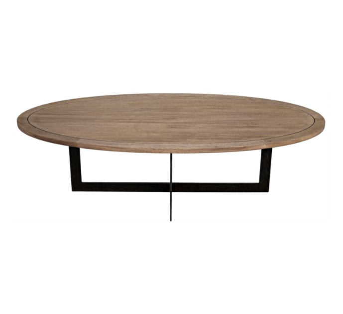 Gauge Coffee Table, Metal, Washed Walnut