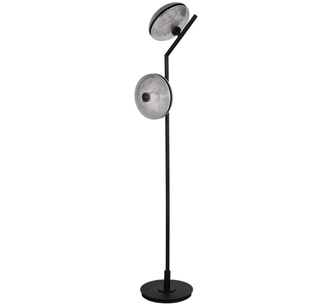 Gibson Floor Lamp, Black Metal