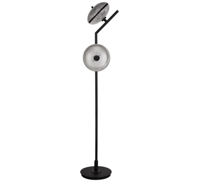 Gibson Floor Lamp, Black Metal