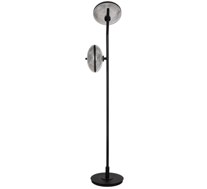 Gibson Floor Lamp, Black Metal