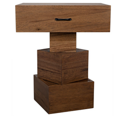 Grobius Side Table, Dark Walnut