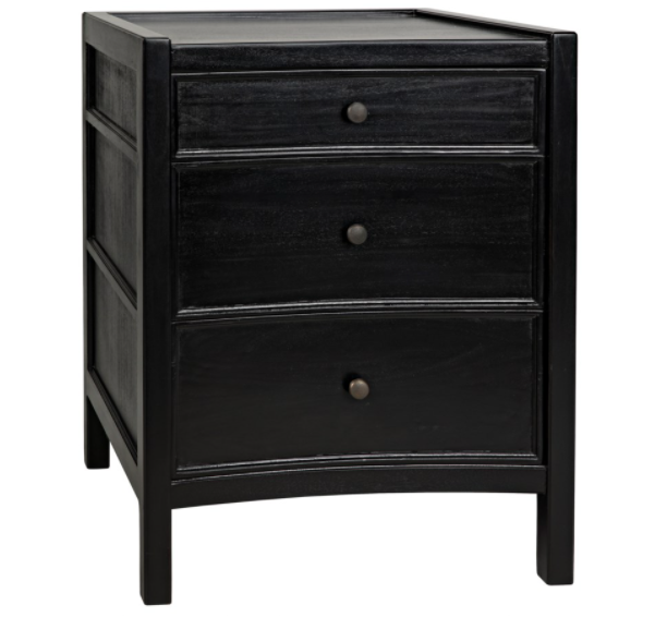 Hampton Night Stand 24", Hand Rubbed Black