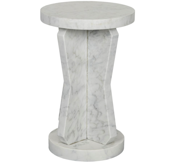 Ingram Side Table, White Marble