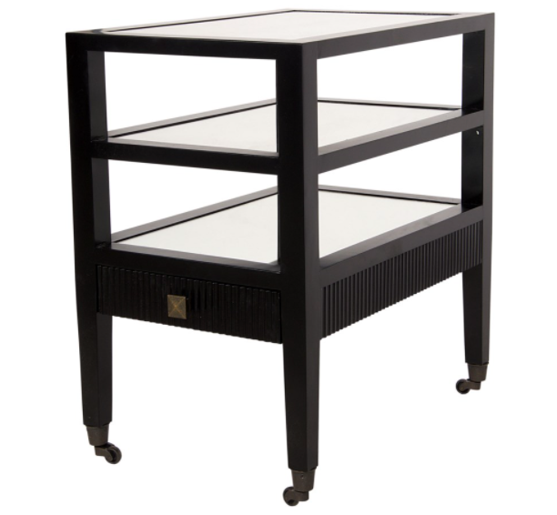 Lesly Side Table, Distressed Black